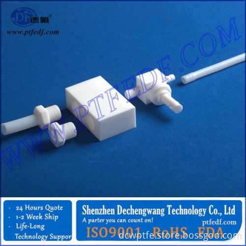 high perfornance female and male teflon tube fittings